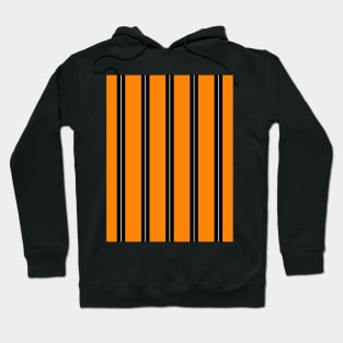 Hull City 2018 Home Amber Black and White Striped Pinstripes Hoodie